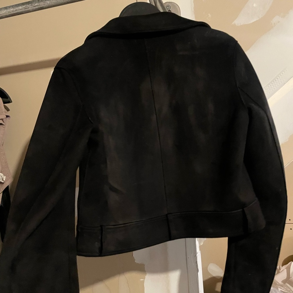 ZARA basic Suede Biker Jacket - Picture 7 of 7
